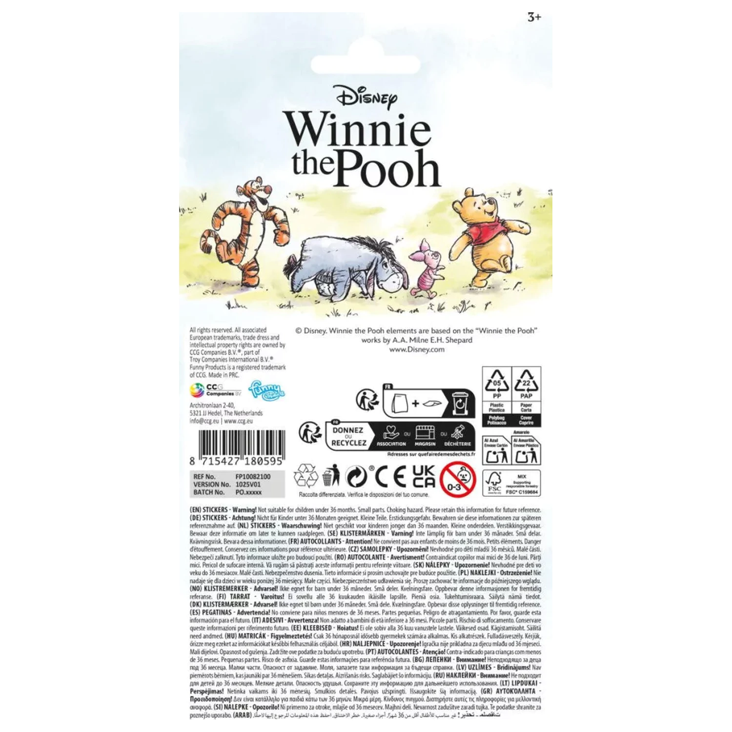 Disney Winnie the Pooh Hunny nálepka fotografii produktu