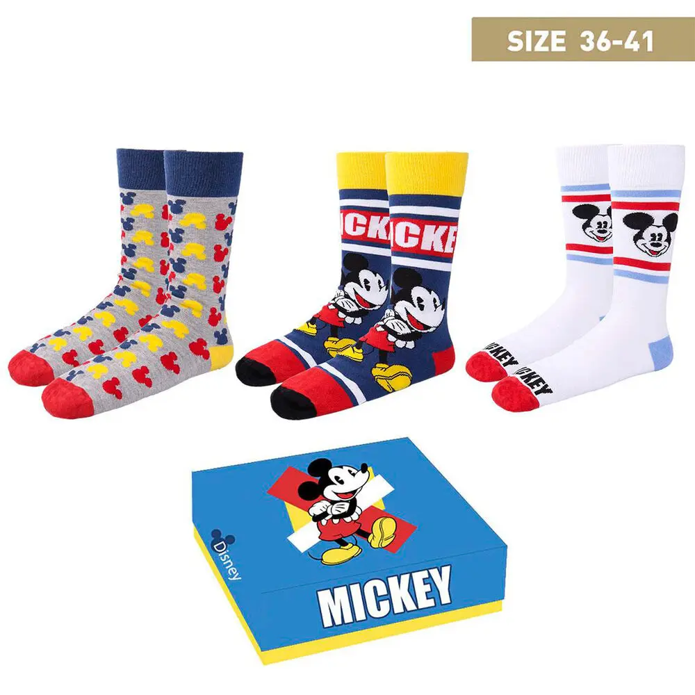 Disney Ponožky 3-Pack Mickey Mouse 36-41 fotografii produktu