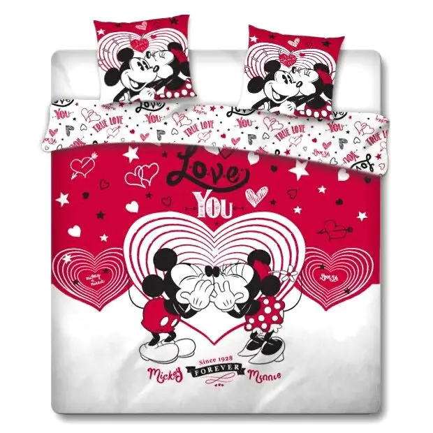 Disney Mickey a Minnie Love povlečení na přikrývku 135cm fotografii produktu