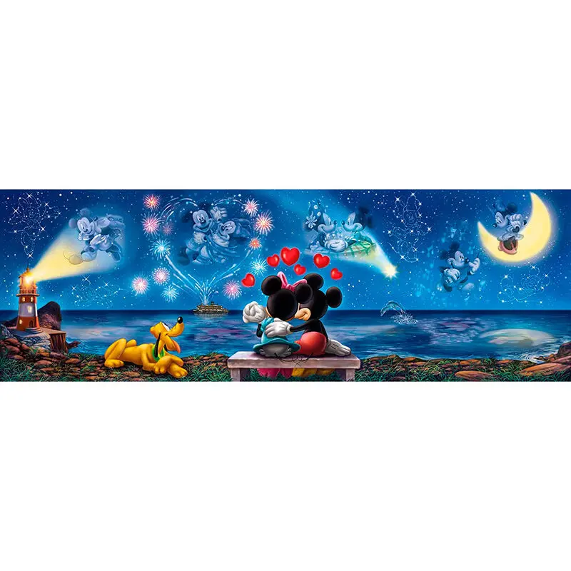 Disney Panorama Skládačka Mickey & Minnie (1000 dílků) fotografii produktu