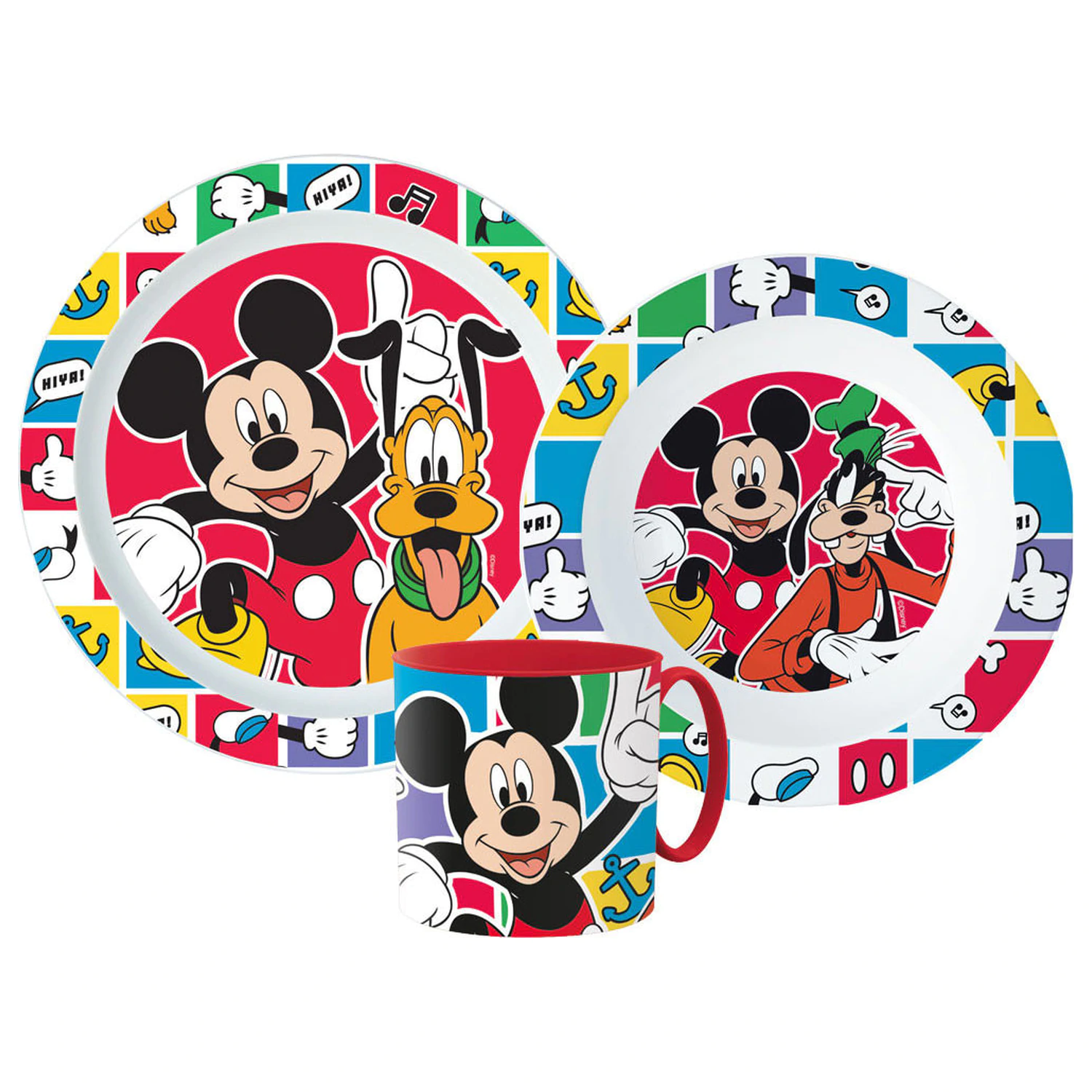 Disney Mickey Better Together jídelní sada, mikro plastová sada s hrnkem 265 ml fotografii produktu