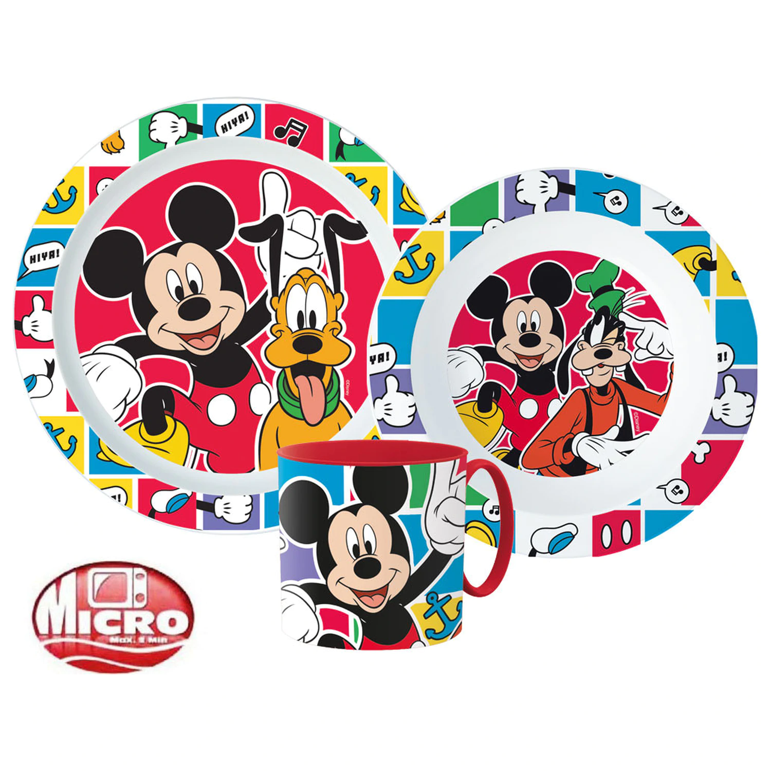 Disney Mickey Better Together Jídelní sada, mikroplastová sada s hrnkem fotografii produktu