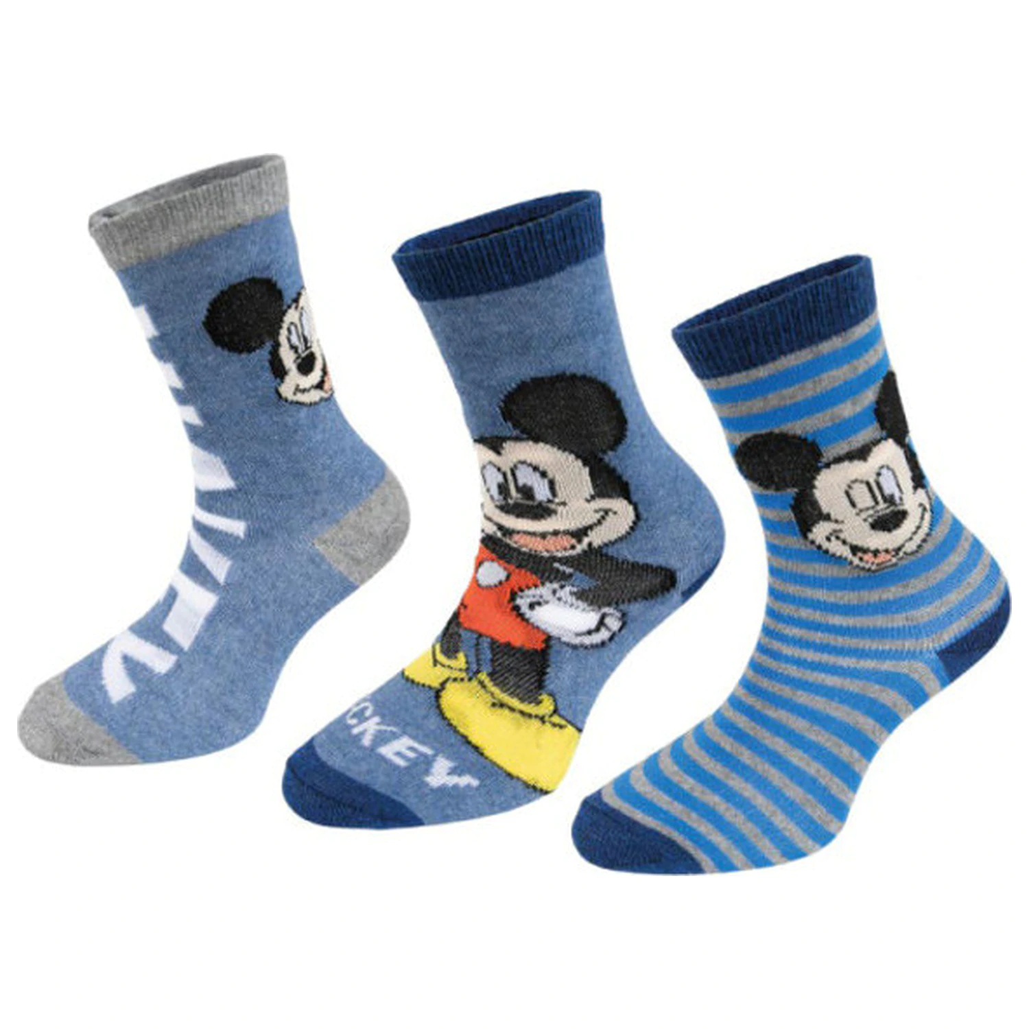 Disney Mickey Blue Stripe dětské ponožky 31/34 fotografii produktu