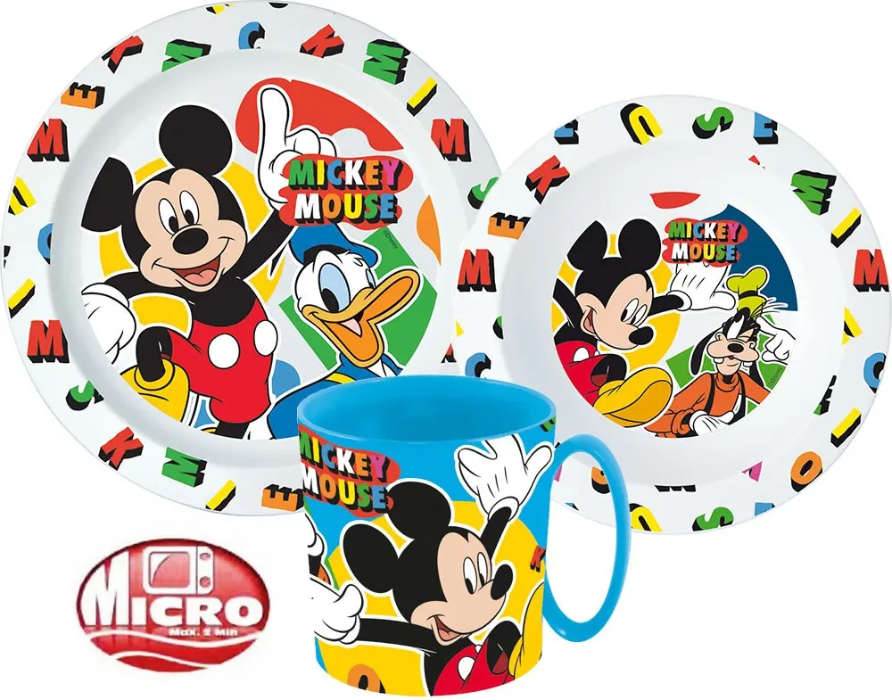 Disney Mickey jídelní sada, mikro plastová sada fotografii produktu