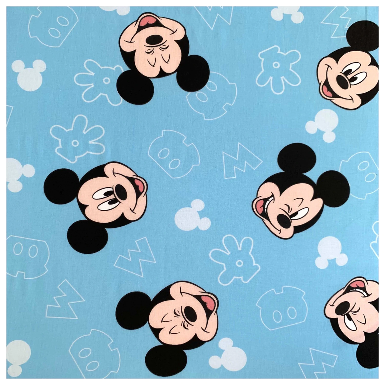 Disney Mickey Funny Head napínací prostěradlo 90x200 cm fotografii produktu