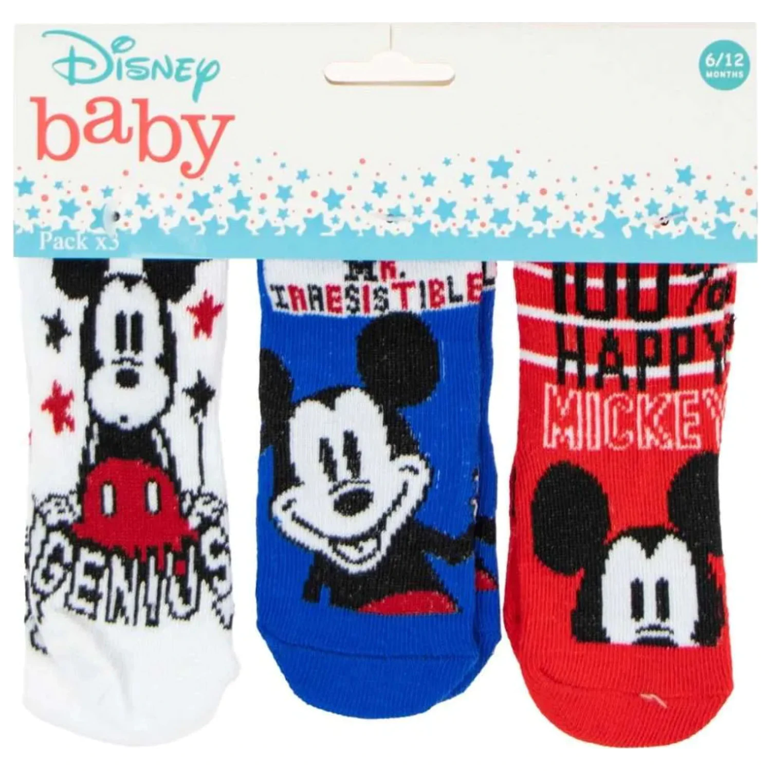 Disney Mickey Genius Dětské ponožky 0/6 měsíců fotografii produktu
