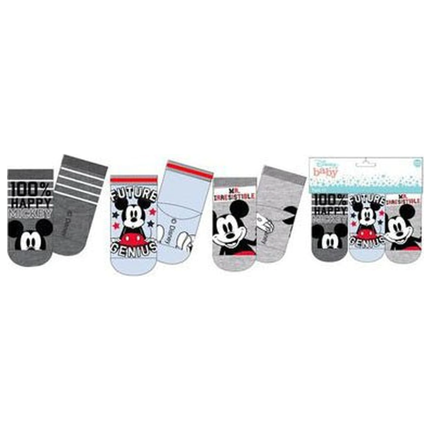 Disney Mickey Genius Modré dětské ponožky 0/6 měsíců fotografii produktu