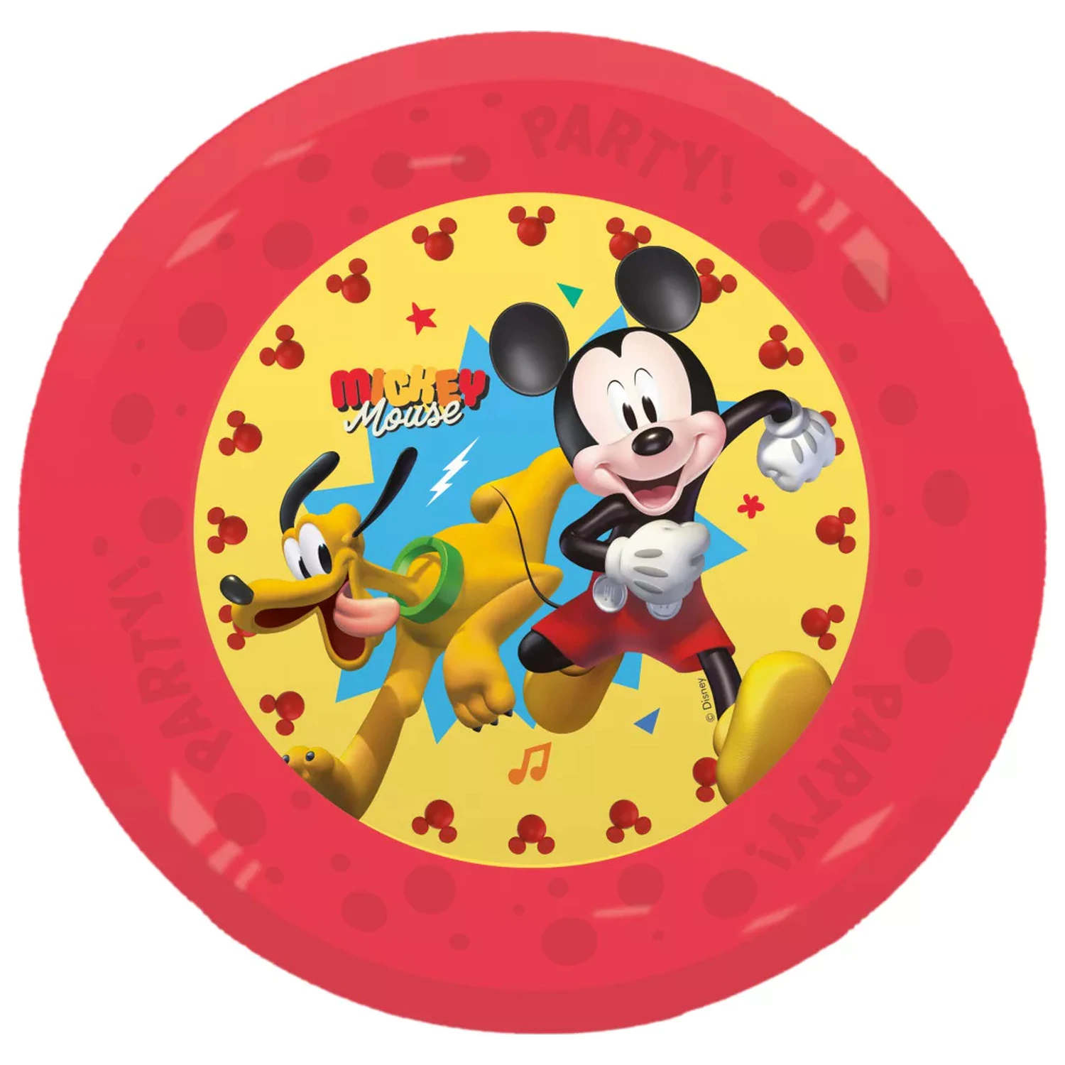 Disney Mickey Jump Into Fun mikro prémiový plastový plochý talíř 4dílná sada 21 cm fotografii produktu