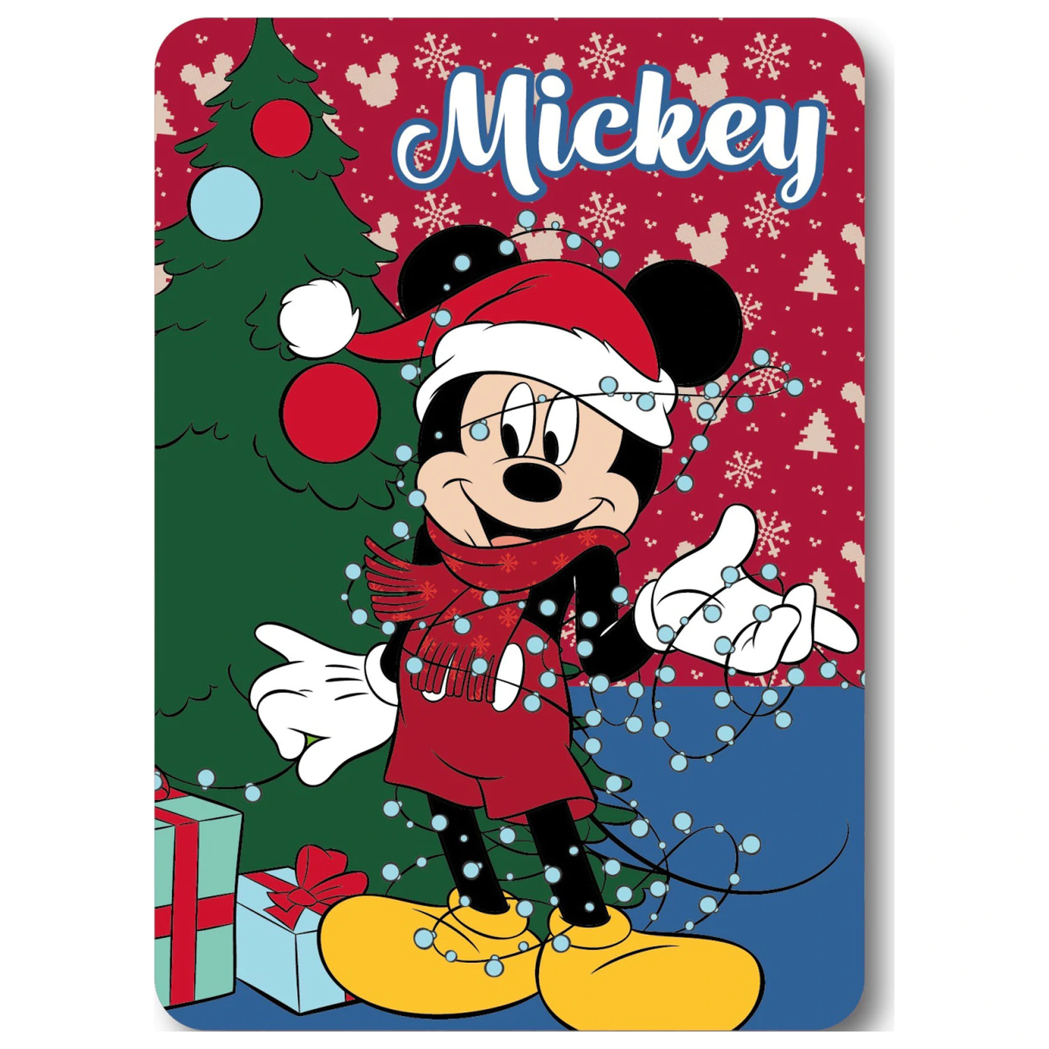 Disney Mickey Lights vánoční fleecová deka fotografii produktu