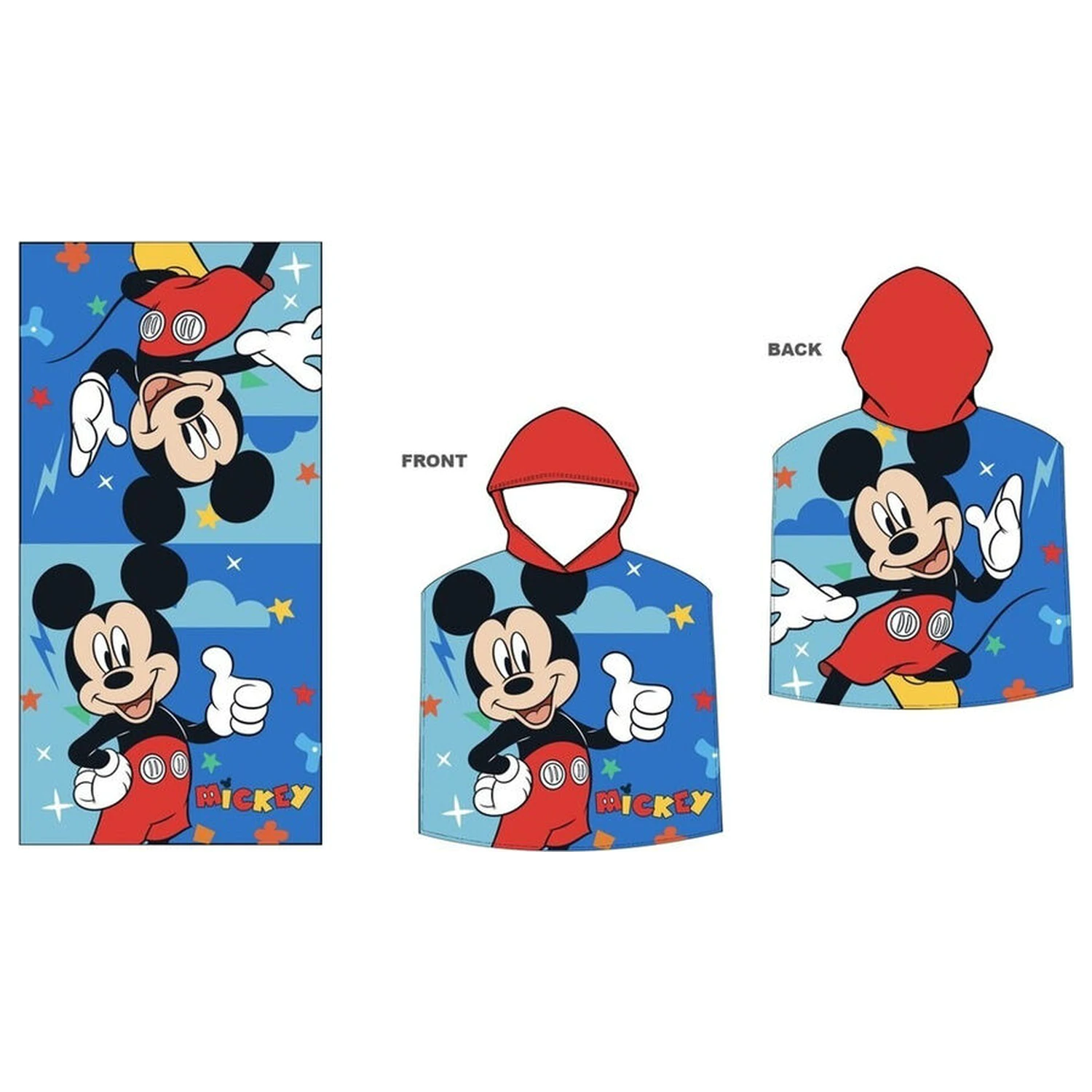 Disney Mickey mikrofišové pončo ručník fotografii produktu