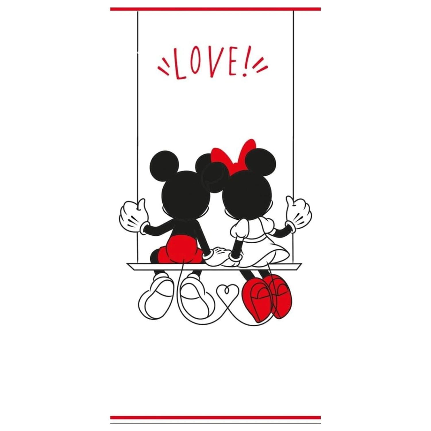 Disney Mickey & Minnie "Love" plážová osuška 70x140cm fotografii produktu