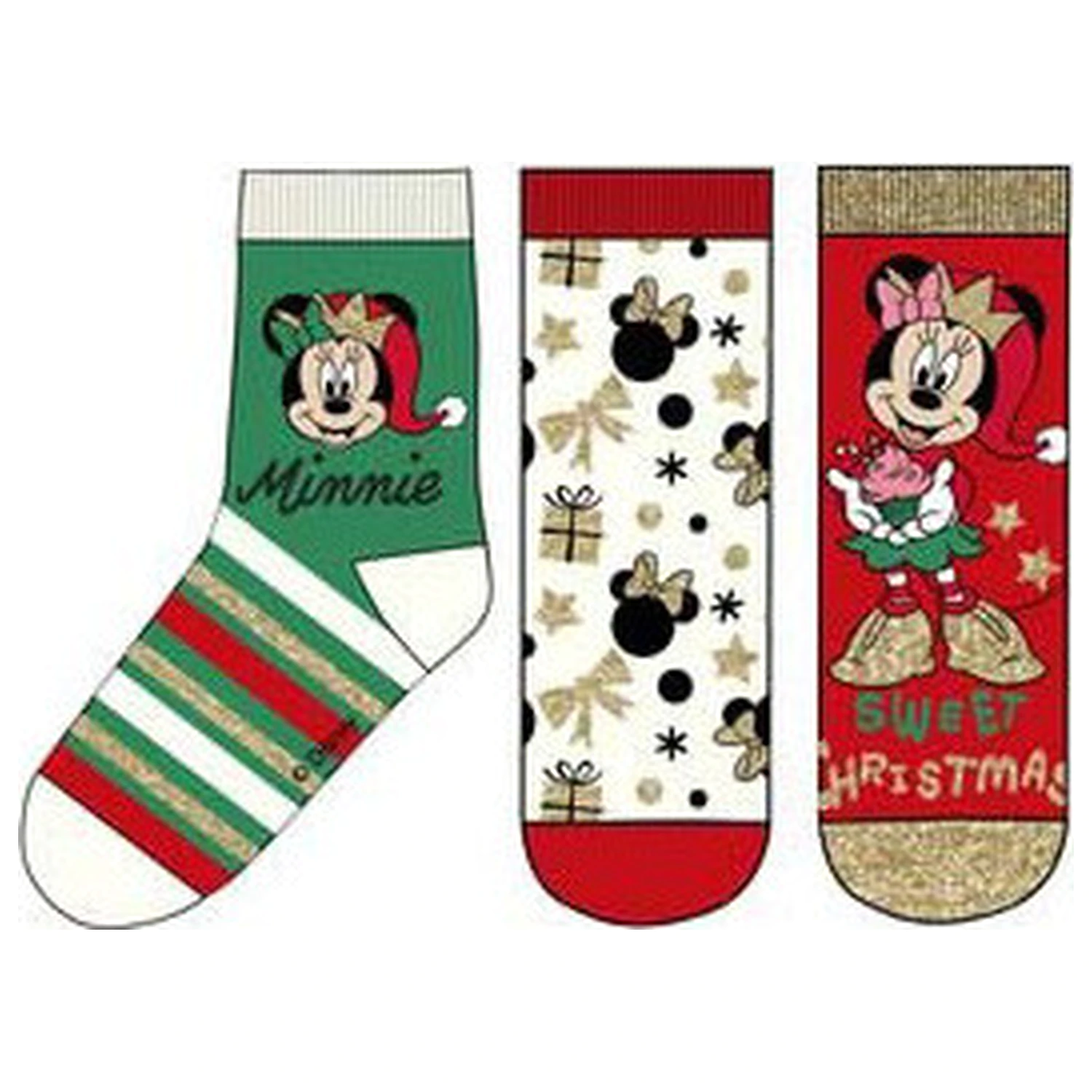 Disney Mickey, Minnie Surprise Christmas Dětské ponožky 31/34 fotografii produktu