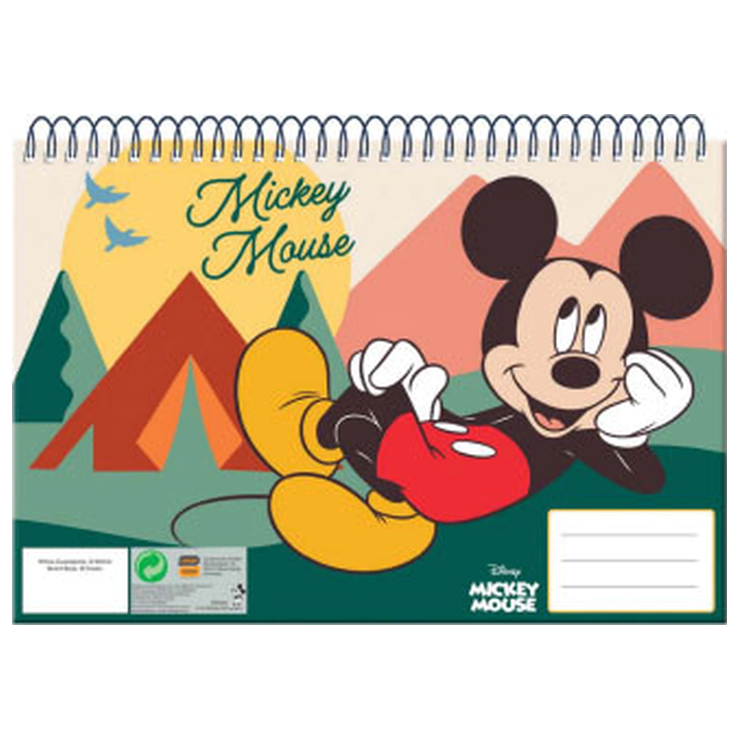 Disney Mickey Nature A/4 spirálový skicák, 30 listů fotografii produktu
