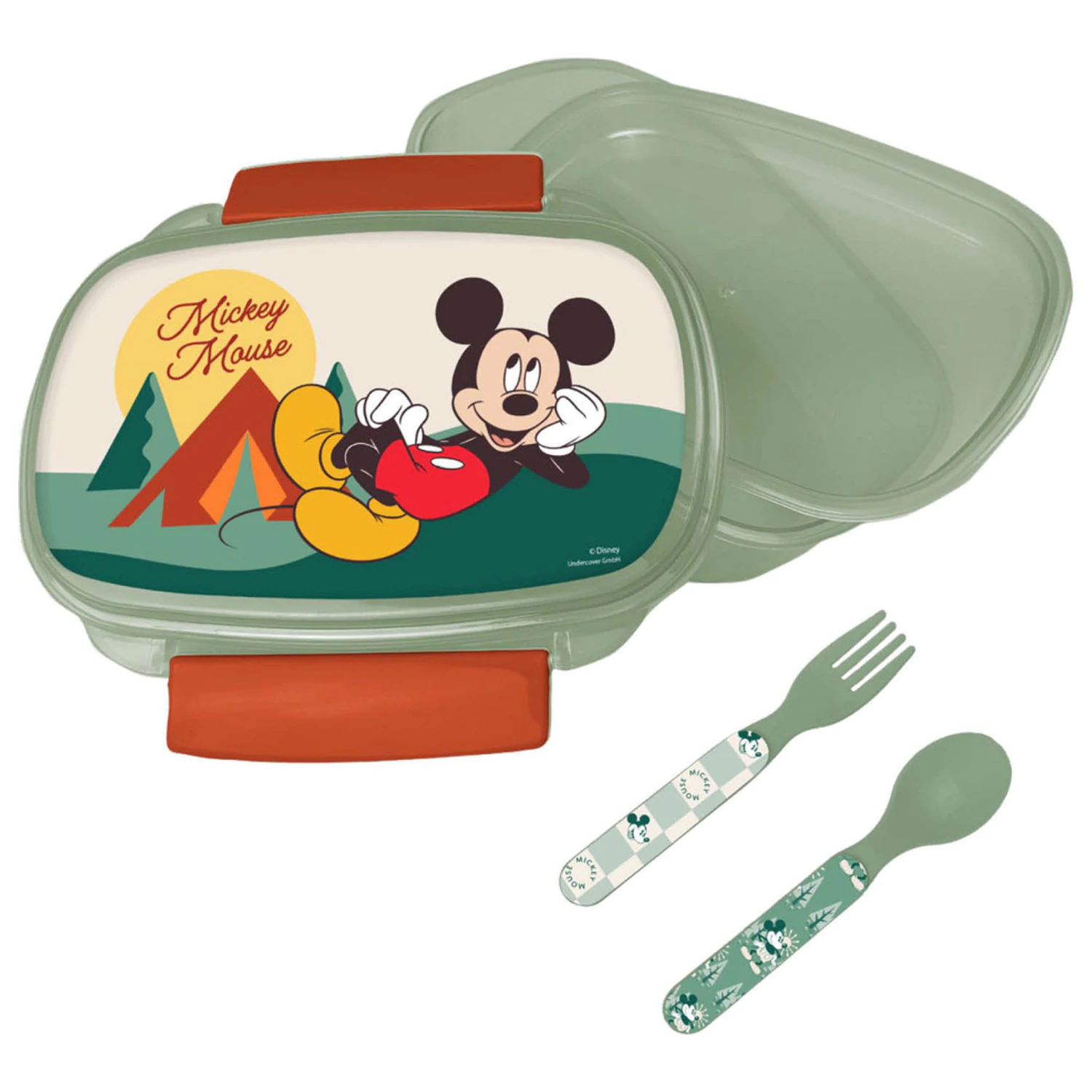Disney Mickey Nature svačinový box + jídelní příbor set fotografii produktu