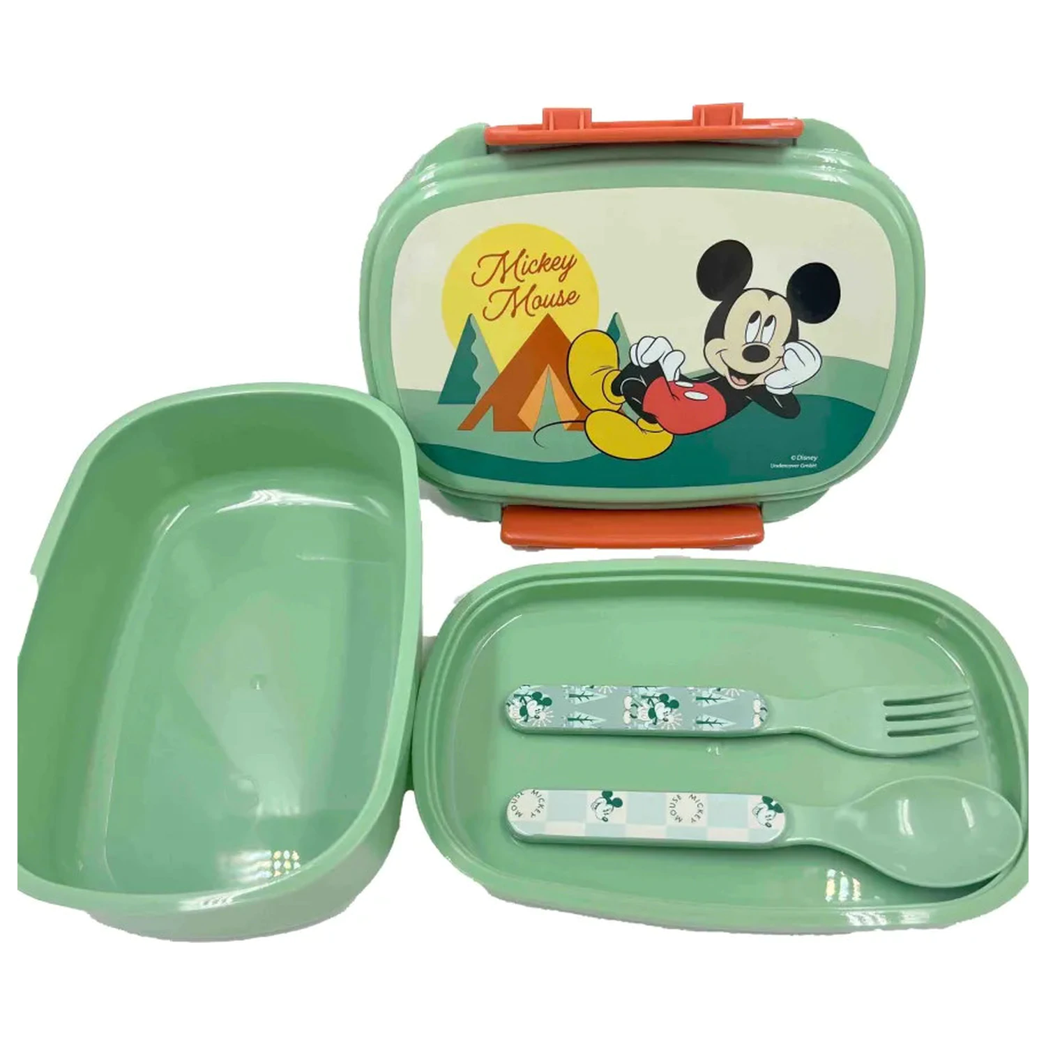 Disney Mickey Nature svačinový box + jídelní příbor set fotografii produktu