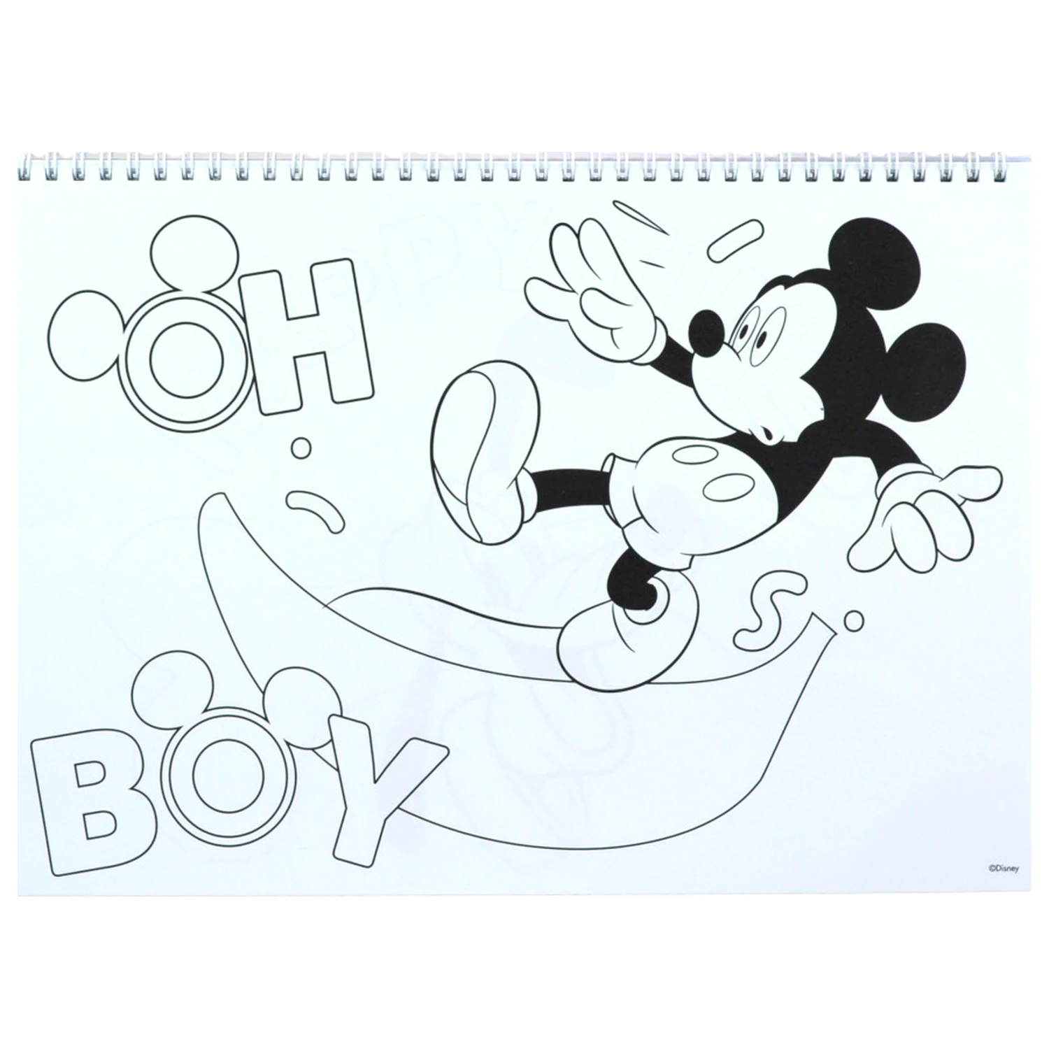 Disney Mickey Oh Boy A4 Spirálový skicák, 40 listů s nálepkami fotografii produktu