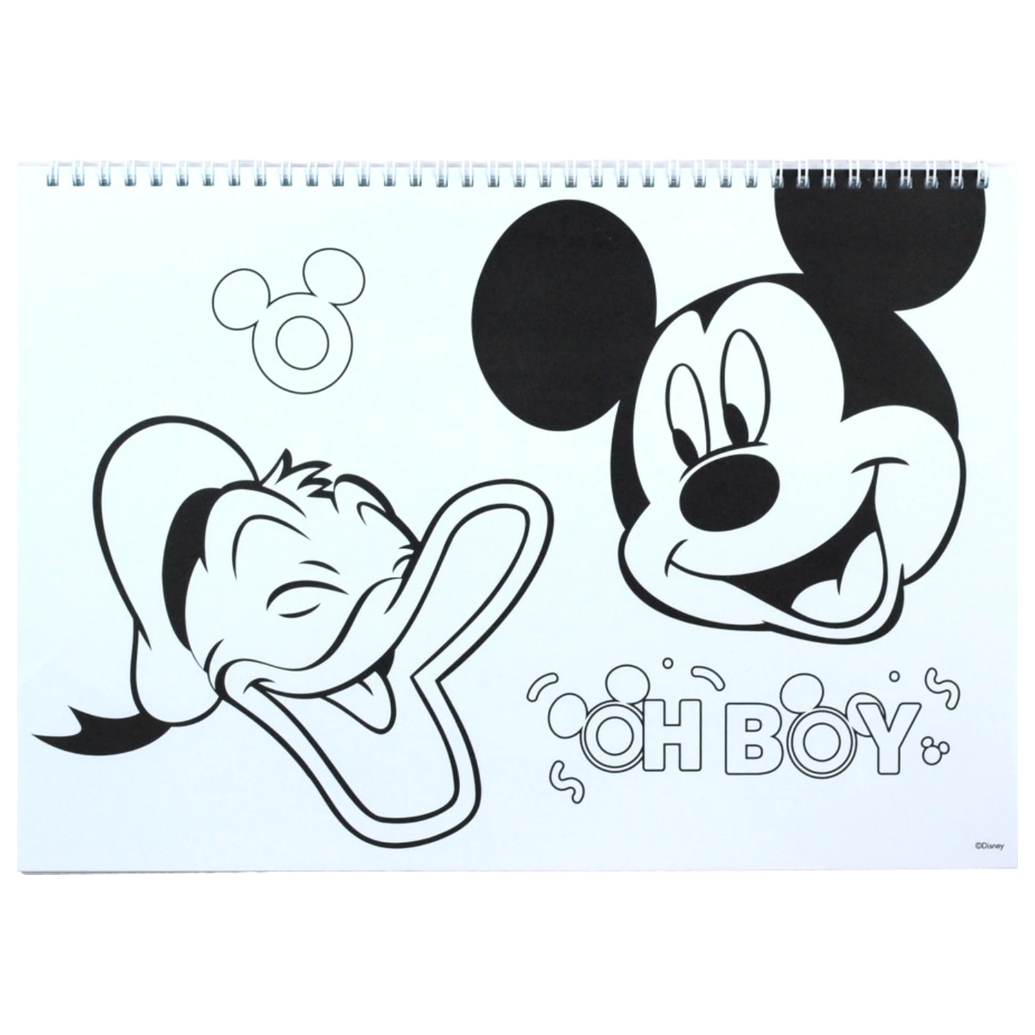 Disney Mickey Oh Boy A4 Spirálový skicák, 40 listů s nálepkami fotografii produktu
