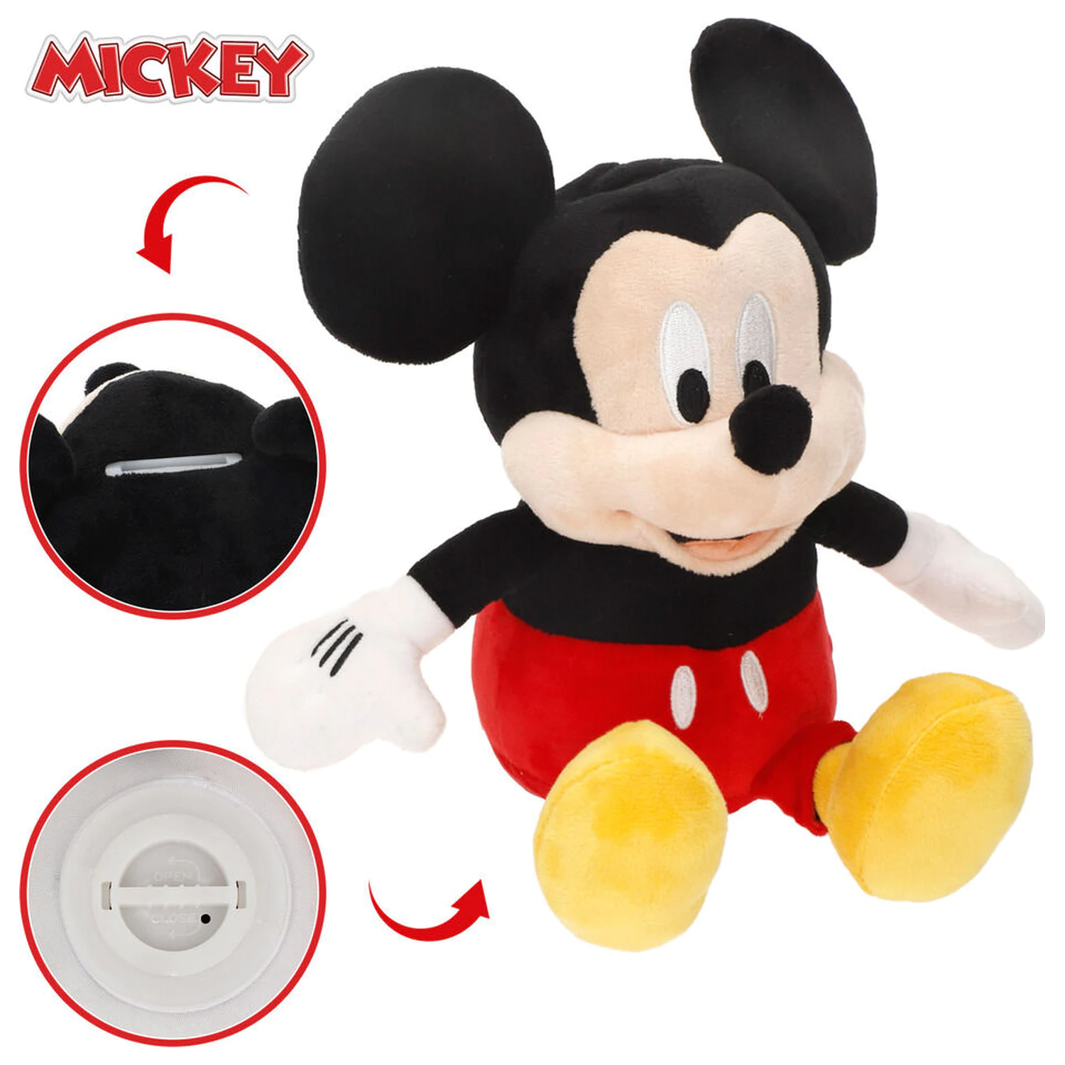 Disney Mickey pokladnička plyšová hračka 20cm fotografii produktu
