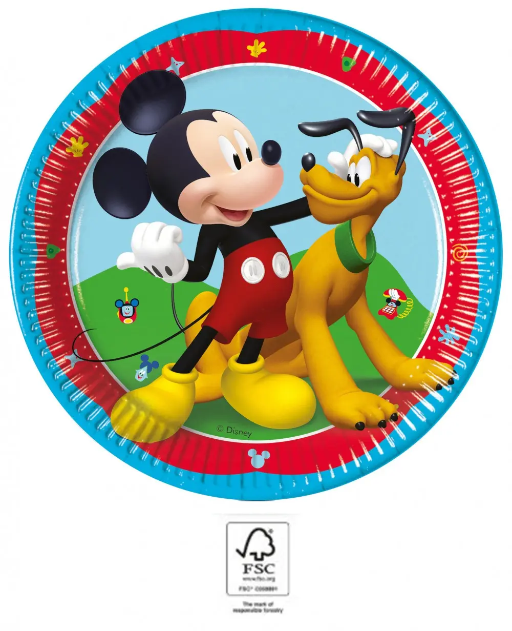 Disney Mickey Rock the House papírový talíř 8 kusů 20 cm FSC fotografii produktu