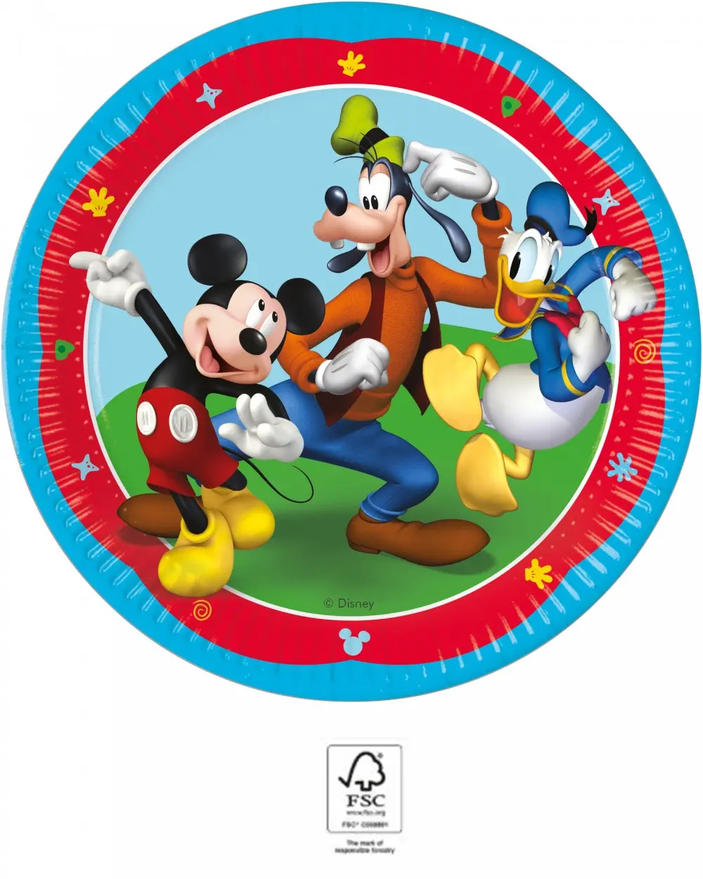 Disney Mickey Rock the House papírové talíře 8 ks 23 cm FSC fotografii produktu