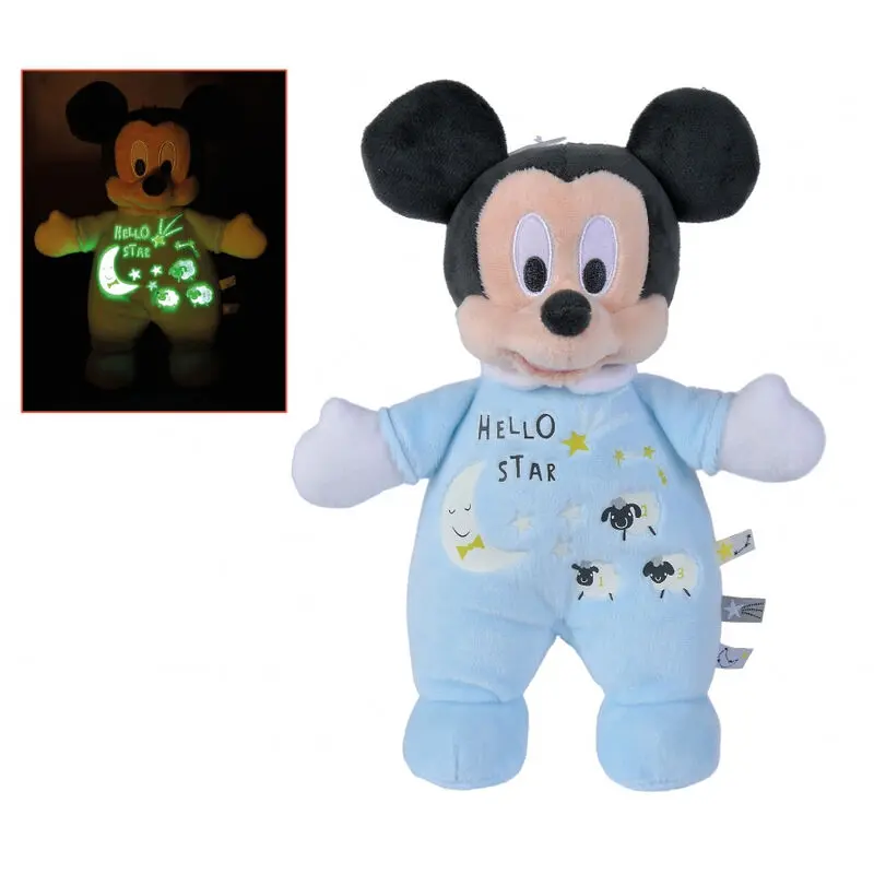 Disney Mickey svítící ve tmě plyšová hračka 25 cm fotografii produktu