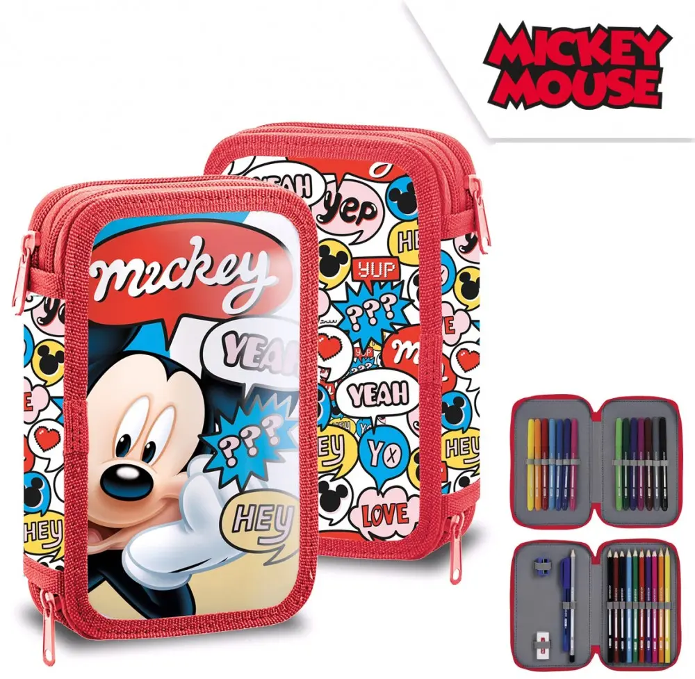 Disney Mickey Mouse plněný dvoupatrový penál fotografii produktu
