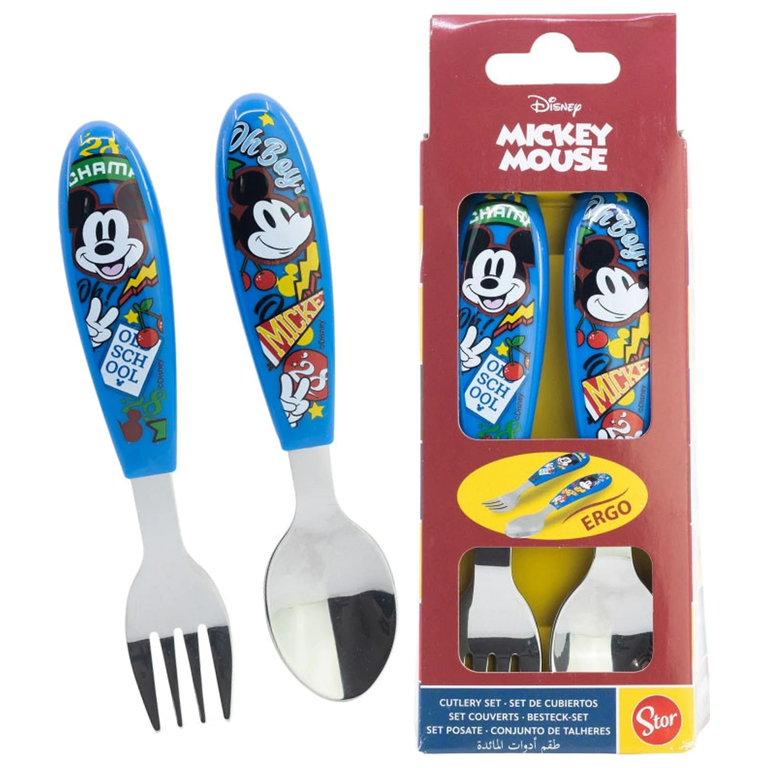 Disney Mickey True Champions Kovový ergonomický 2dílný příborový set fotografii produktu