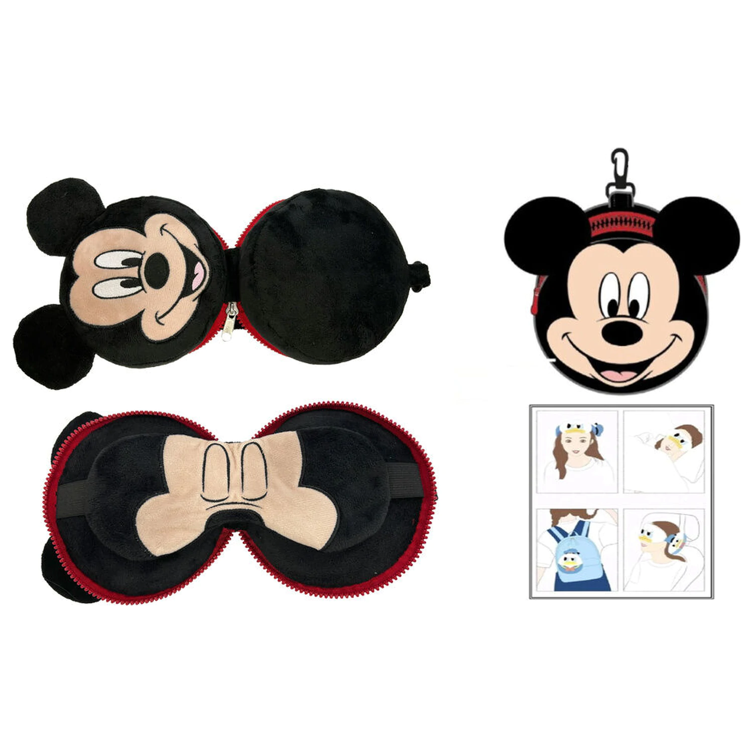 Disney Mickey cestovní polštář + maska fotografii produktu