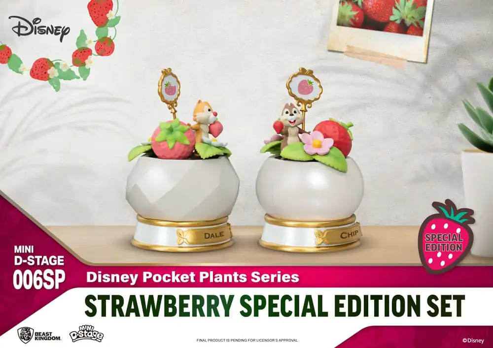Disney Mini Diorama Stage Statues Pocket Plants Series Strawberry Special Edition Sada 12 cm fotografii produktu