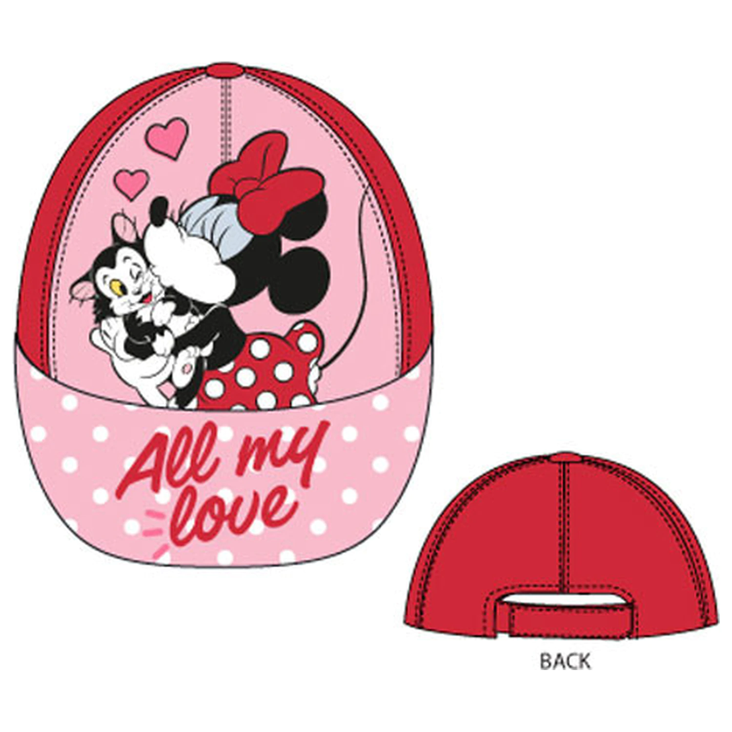 Disney Minnie All My Love Red dětská baseballová čepice 52 cm fotografii produktu