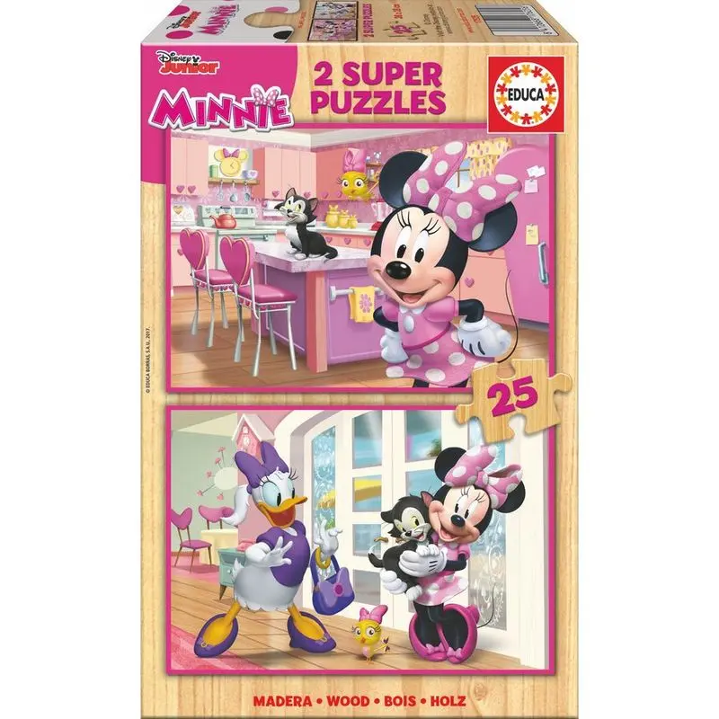 Disney Minnie and The Happy Helpers dřevěné puzzle 2x25ks fotografii produktu