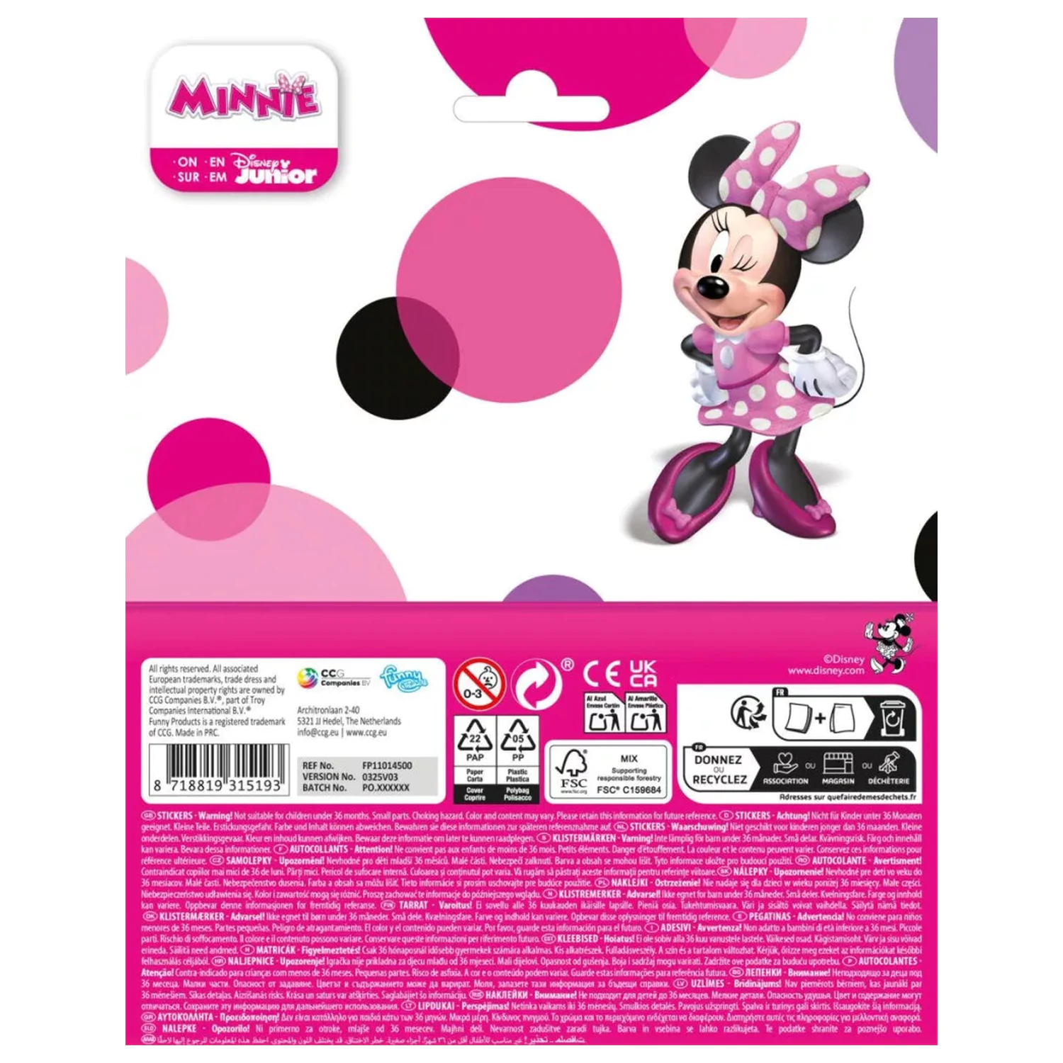 Disney Minnie Big Smile samolepka fotografii produktu