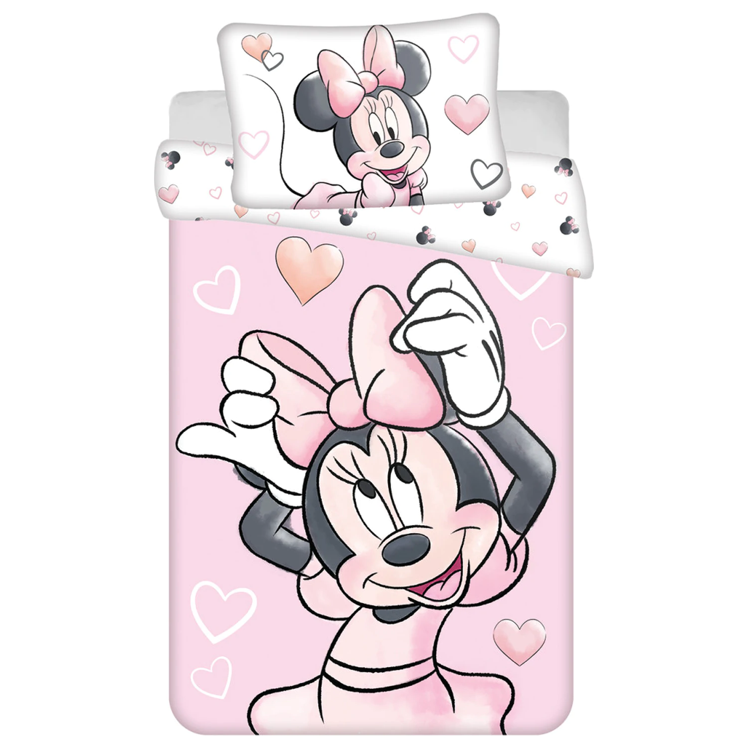 Disney Minnie Blush Pink Dětský povlak na peřinu pro batolata fotografii produktu