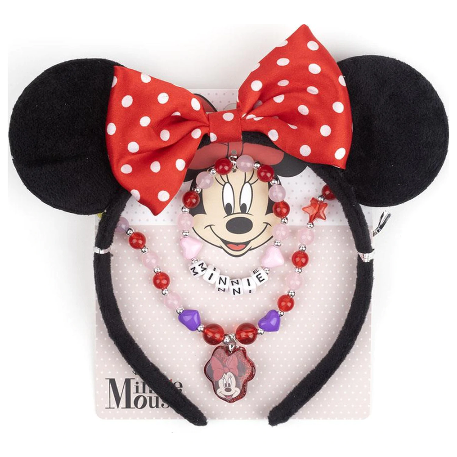 Disney Minnie Charm sada šperků a čelenky fotografii produktu