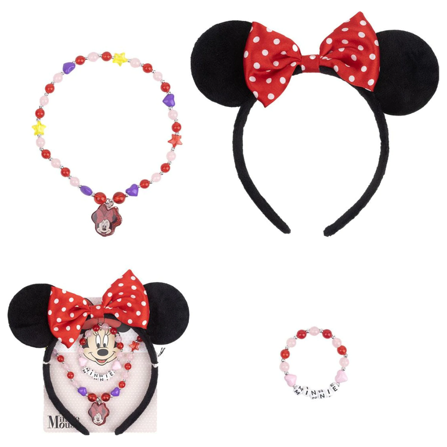 Disney Minnie Charm sada šperků a čelenky fotografii produktu