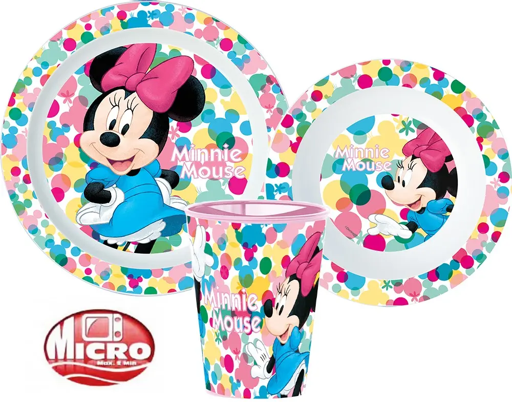 Disney Minnie jídelní set, mikro plastový set fotografii produktu