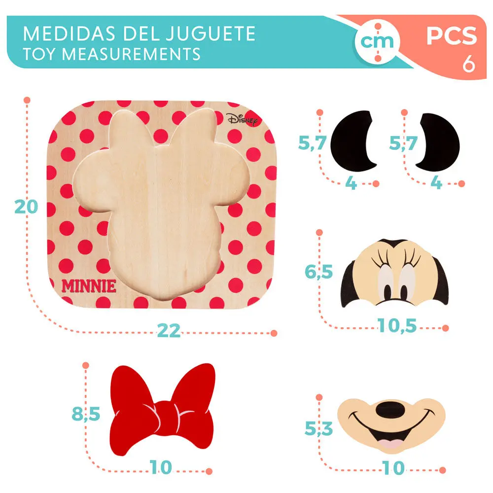 Disney Minnie Dřevěné puzzle fotografii produktu