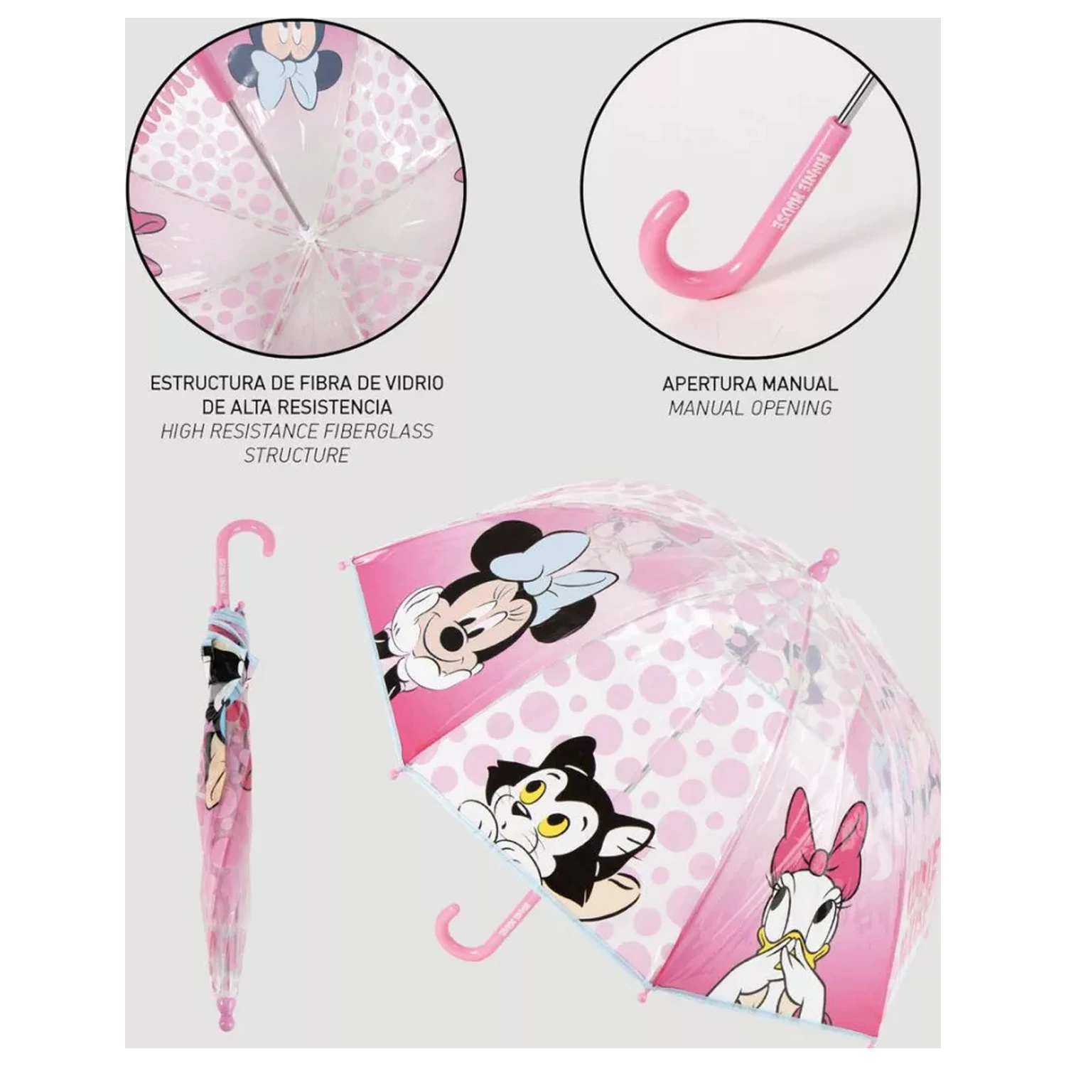 Disney Minnie Mouse Friends Forever dětský průhledný deštník Ø71 cm fotografii produktu