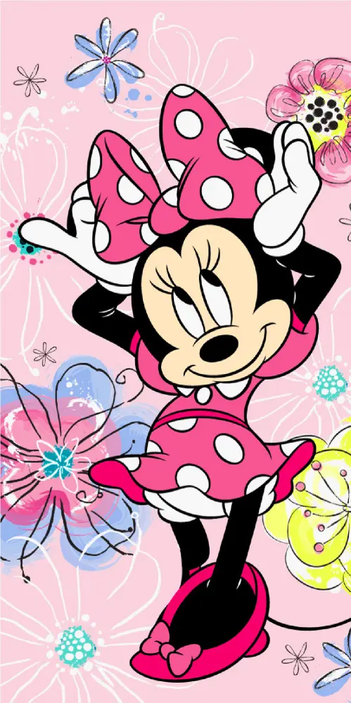 Disney Minnie plážový ručník, růžová mašle koupelový ručník 70*140 cm fotografii produktu