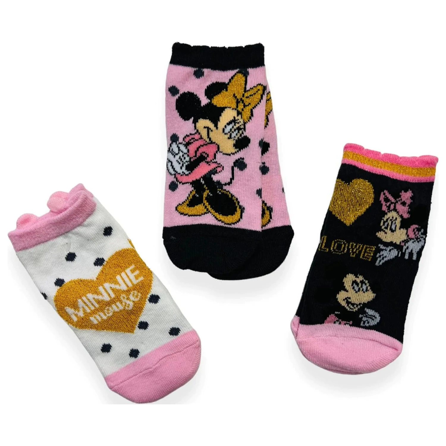Disney Minnie Heart dětské ponožky 0-6 měsíců fotografii produktu