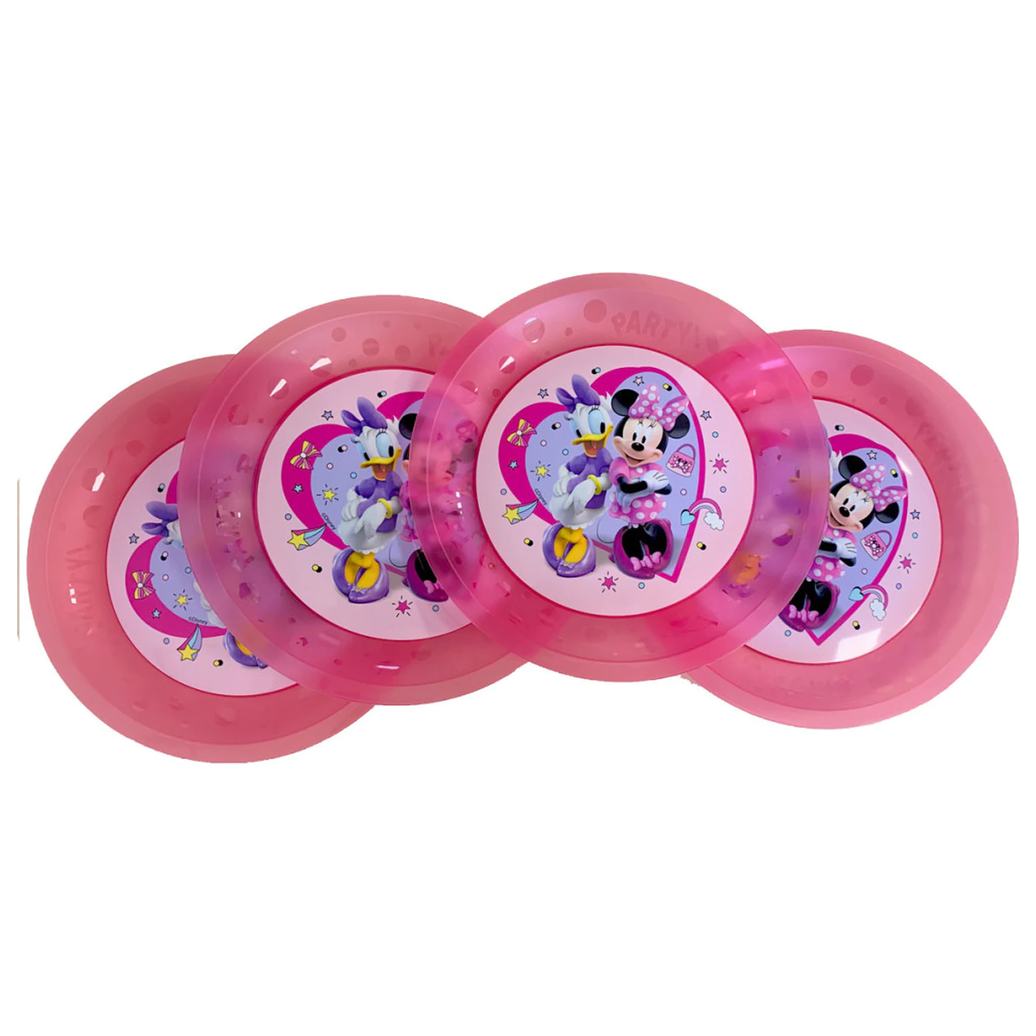 Disney Minnie Junior mikro prémiový plastový jídelní talíř, sada 4 kusů, 21 cm fotografii produktu
