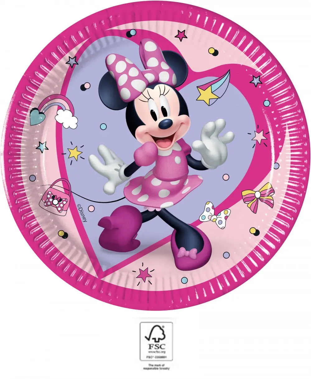 Disney Minnie Junior papírové talíře 8 ks 20 cm FSC fotografii produktu