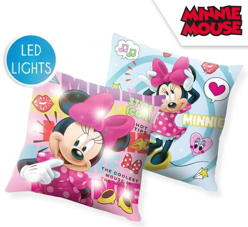 Disney Minnie LED svítící polštář, dekorativní polštář 40*40 cm fotografii produktu