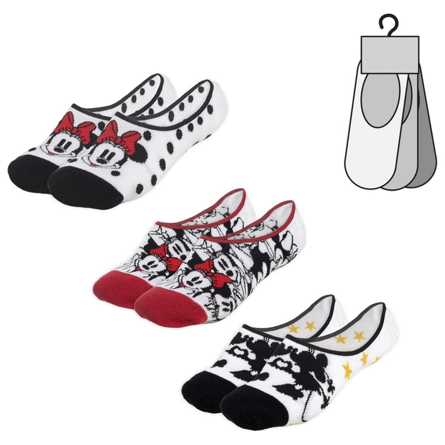Disney Minnie Love Adult Secret Sock Pack 36/40 fotografii produktu