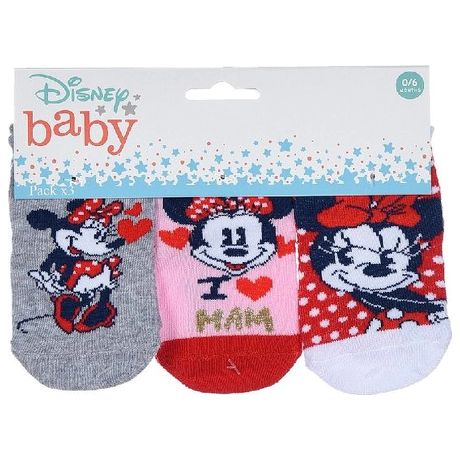 Disney Minnie Love Mom dětské ponožky 6-12 měsíců fotografii produktu