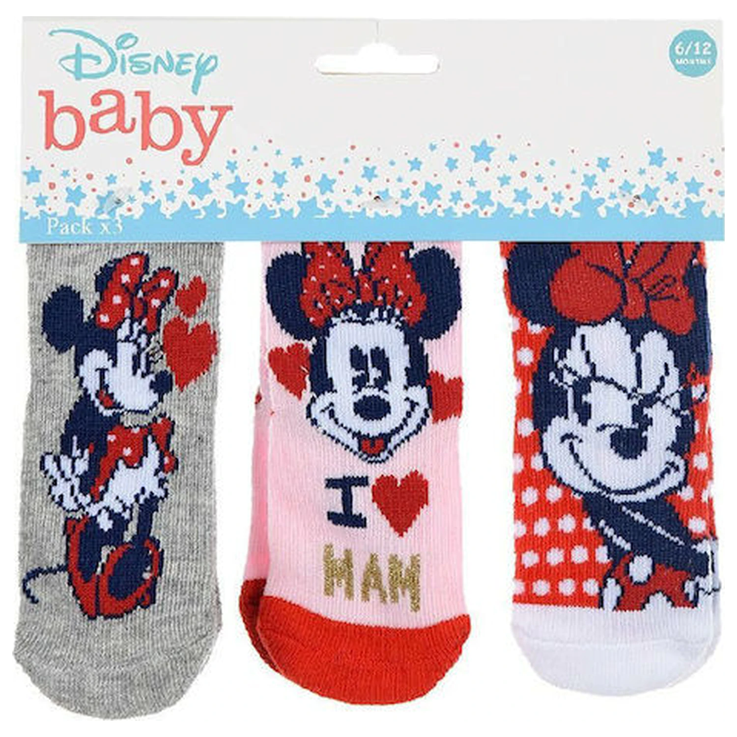 Disney Minnie Love Mom dětské ponožky 6-12 měsíců fotografii produktu