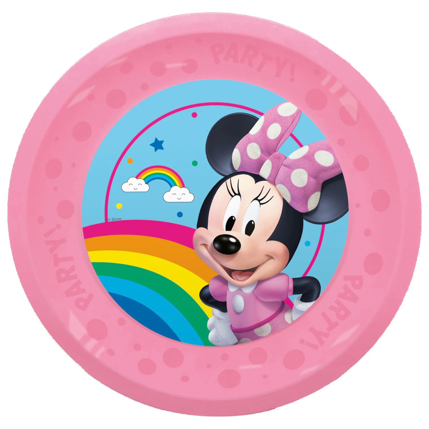 Disney Minnie Makes Me Smile micro prémiový plastový plochý talíř 4-dílná sada 21 cm fotografii produktu