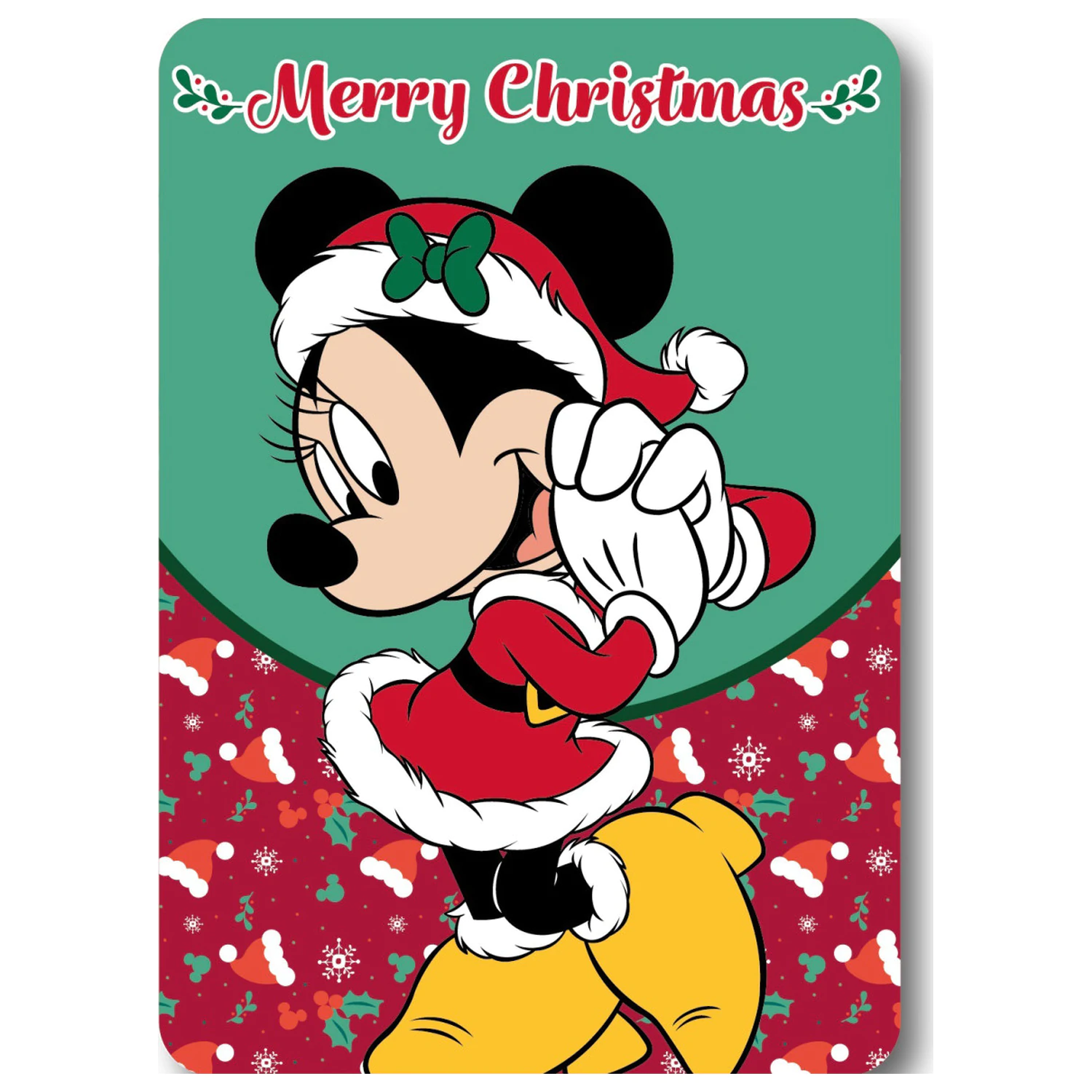 Disney Minnie Veselé vánoční momenty flísová deka fotografii produktu