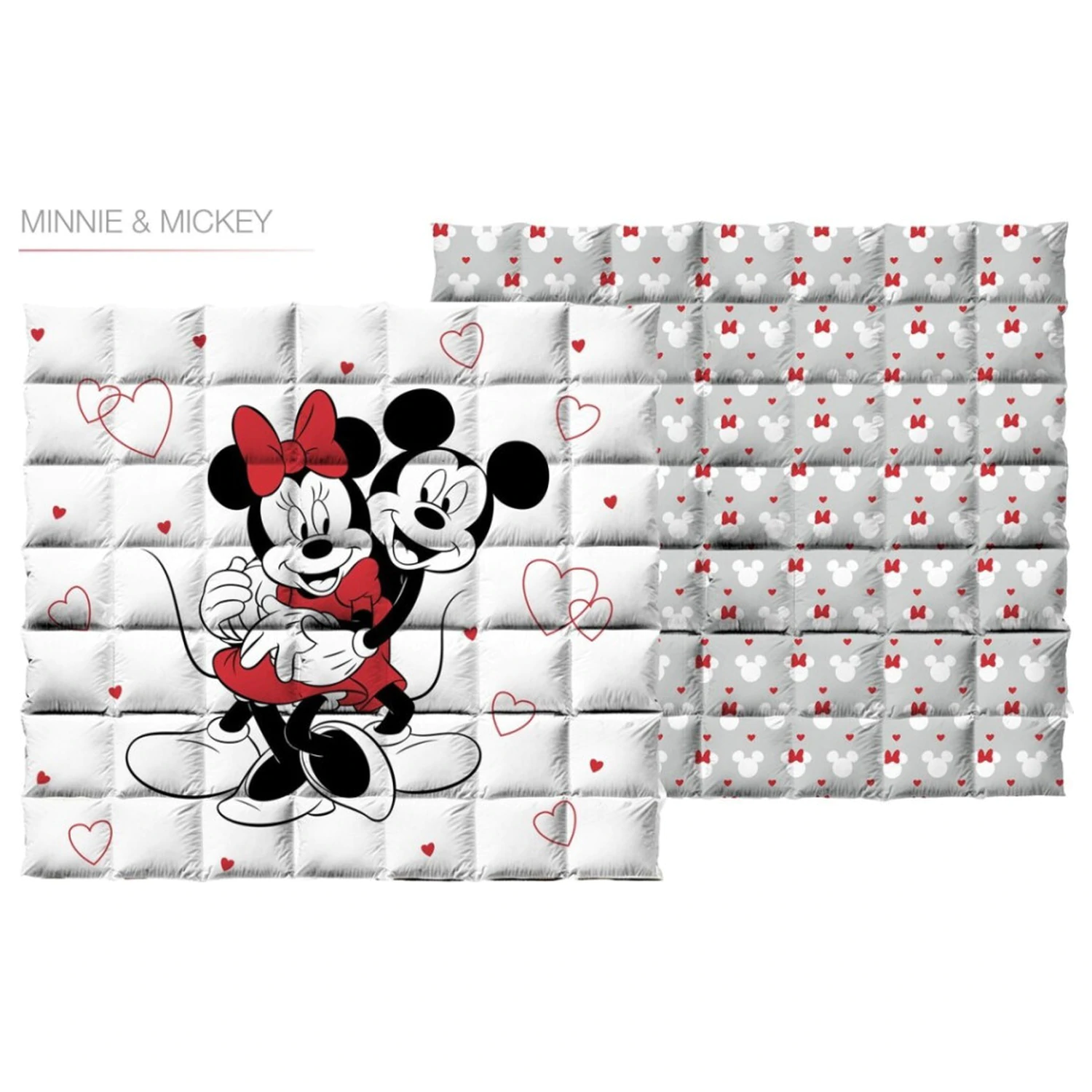 Disney Minnie Mickey Love prošívaný přehoz na postel, přikrývka 240x220cm fotografii produktu