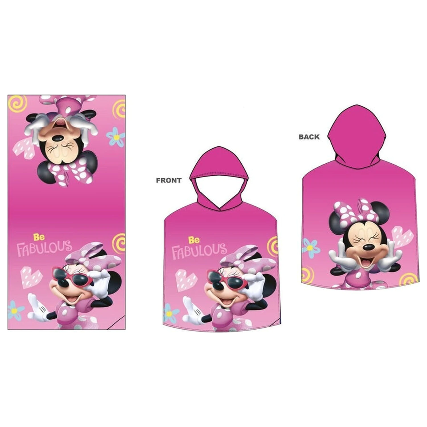 Disney Minnie pončo ručník z mikrovlákna fotografii produktu